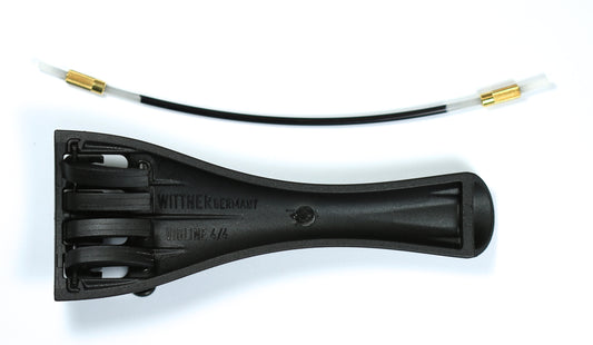 Wittner ultralight violin tailpiece built in adjusters & nylon tie 4/4 Size