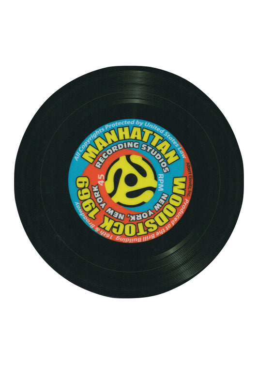 AIM Gifts single vinyl drinks coaster rubber non slip base Woodstock 1969 LP