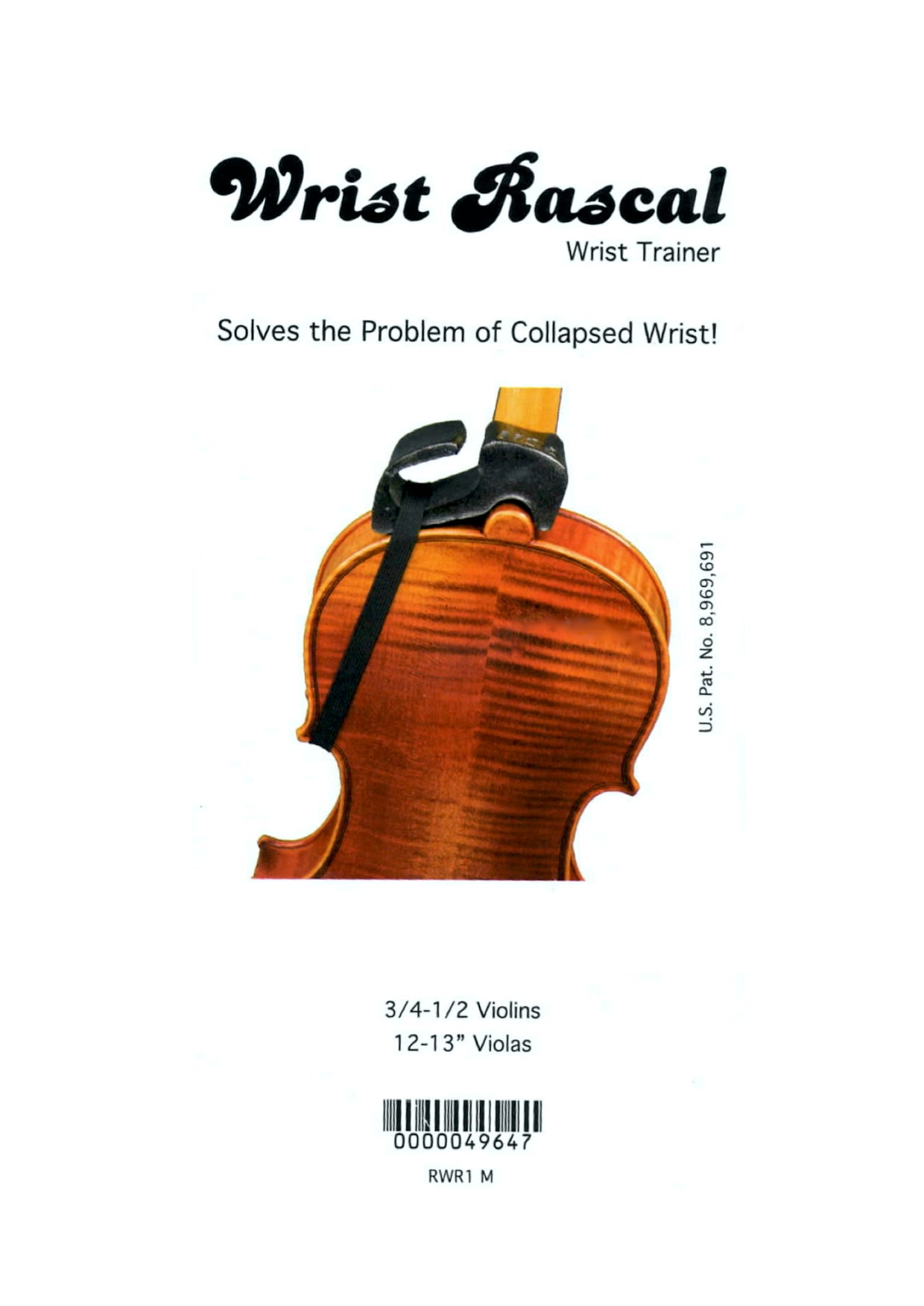 Wrist Rascal 3/4 -1/2 violin 12"-13” viola left hand posture developing aid