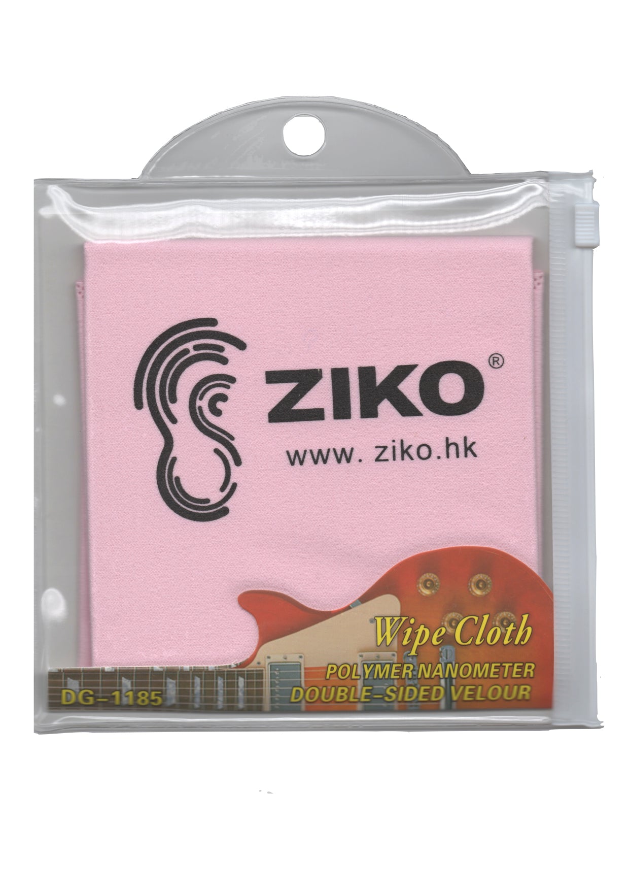 Pink ZIKO brand polymer nanometer velour musical instrument cleaning cloth