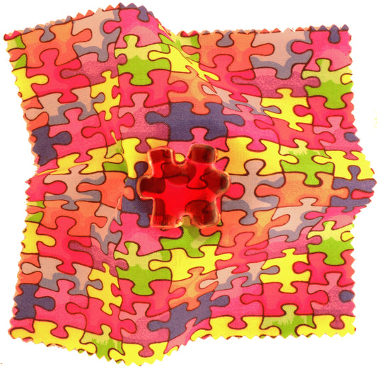 Puzzle shaped violin viola cello rockin rosin with patterned cloth