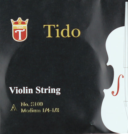 1/4 -1/8 size Tido brand violin string set wound with metal core