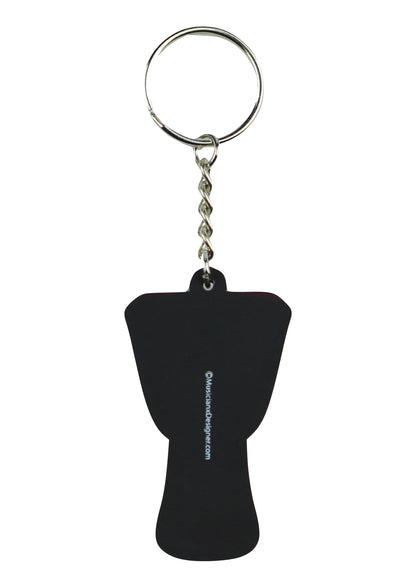 Detailed brown African drum keyring made of quality materials