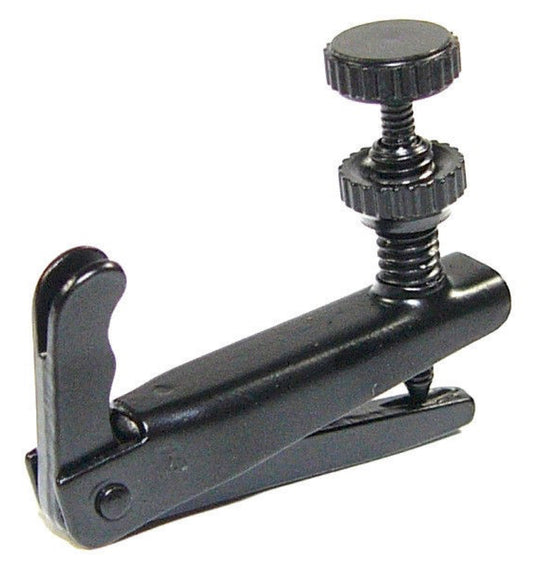 Single black fine tuner adjuster to fit 4/4 or 3/4 size violin