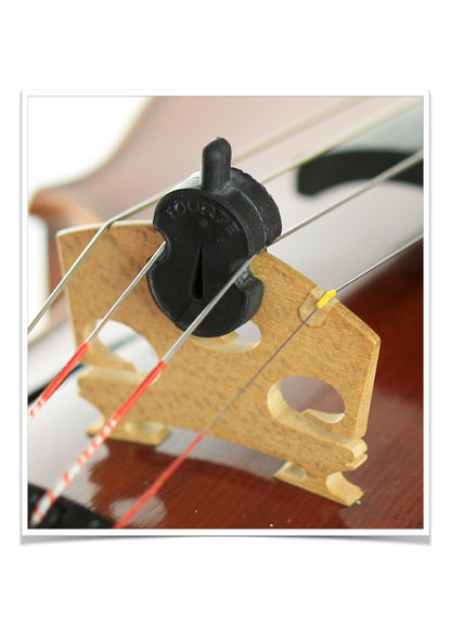 Original tourte single hole black rubber violin viola mute 3/4 4/4 Size