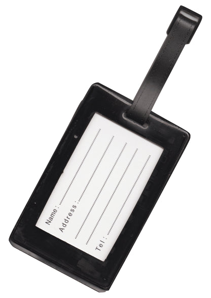 Black keyboard & music symbols design bag instrument case luggage tag