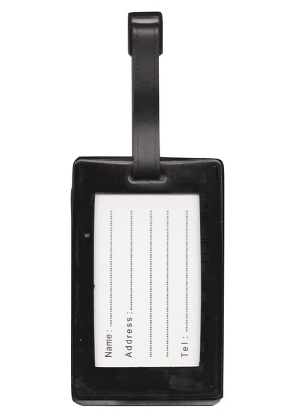 Black keyboard & music symbols design bag instrument case luggage tag