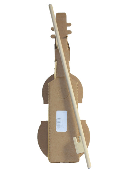 Detailed cardboard box violin & wooden bow ideal for suzuki students & beginners