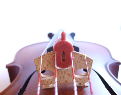 Original tourte single hole brown rubber violin viola mute 3/4 - 4/4 size