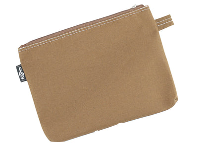 Brown I Love Music brand treble clef print canvas zipper pencil case 23cm X 17cm