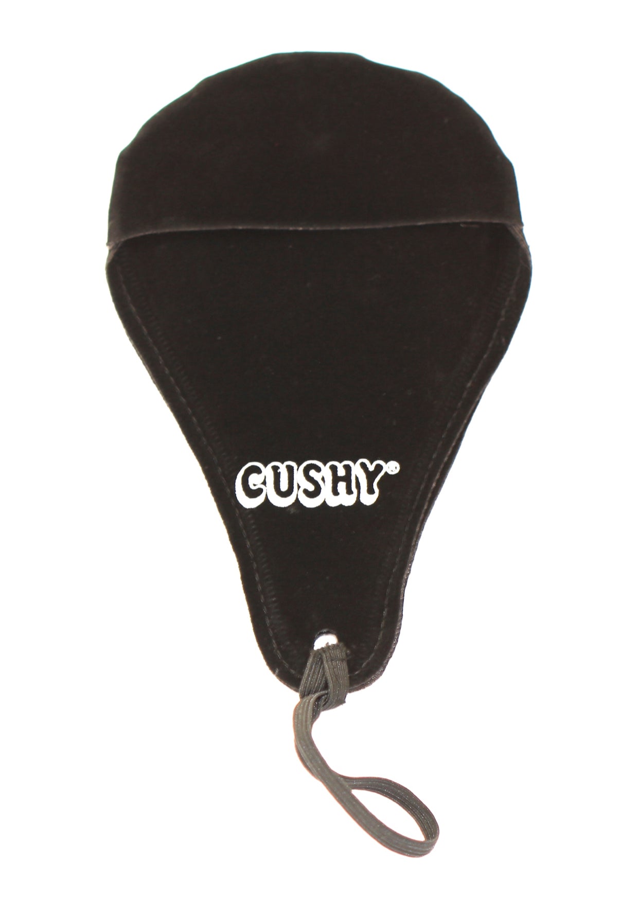 CUSHY Small black 1/2 - 1/16 violin 12” viola chinrest pad cushion elastic strap