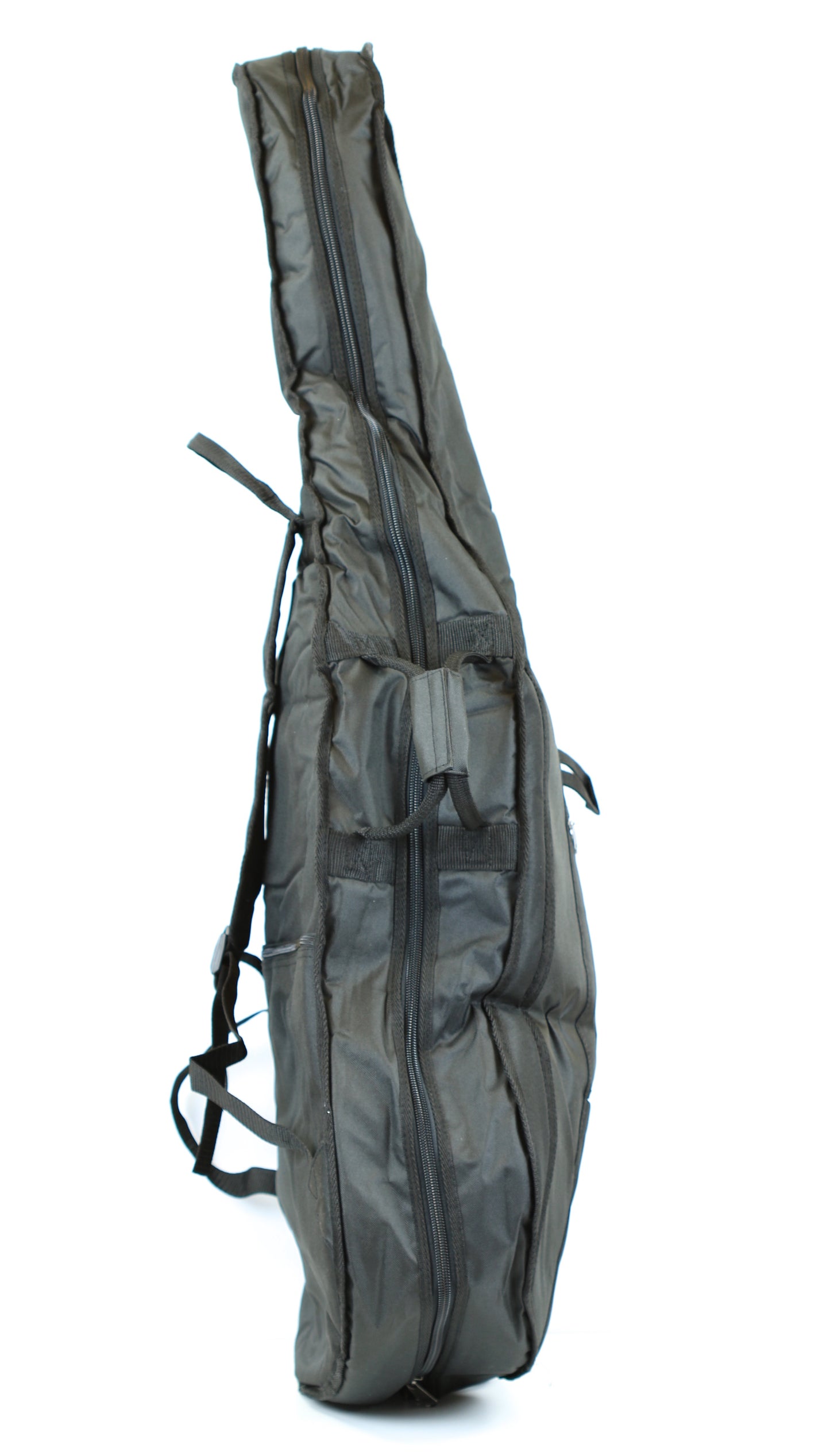 Quality black 4/4 size padded cello bag case - back straps & 2 bow holders