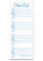 Chopin Liszt novelty music themed notepad book magnetic back 50pg 21.5cm X 9cm
