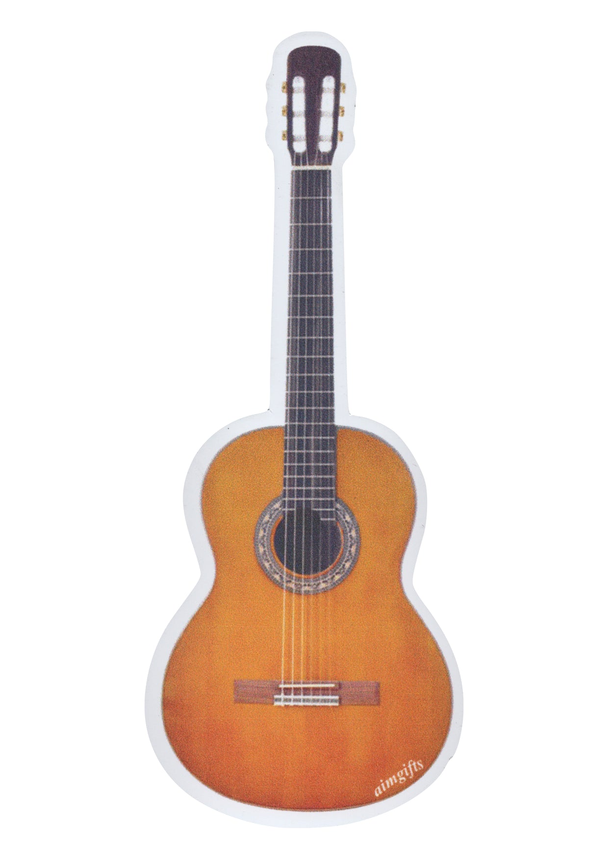 Aim gifts brand music classical guitar die cut fridge magnet