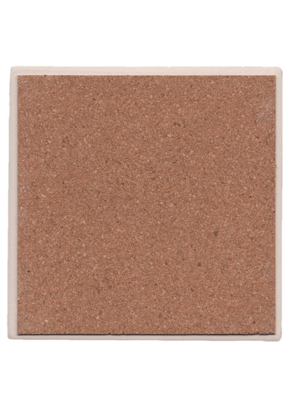 Music Themed Mozart Composer Single Ceramic Tile Coaster with Cork Non Slip Base
