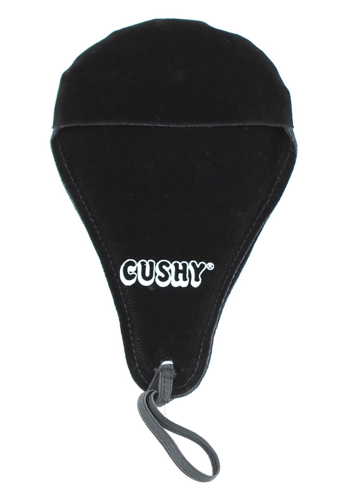CUSHY Small black 1/2 - 1/16 violin 12” viola chinrest pad cushion elastic strap