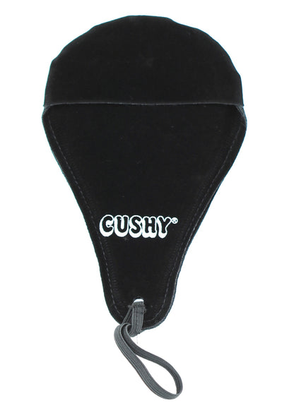 CUSHY Small black 1/2 - 1/16 violin 12” viola chinrest pad cushion elastic strap