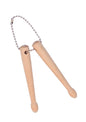 Novelty set of 2 mini maple drumsticks on ball chain keyring