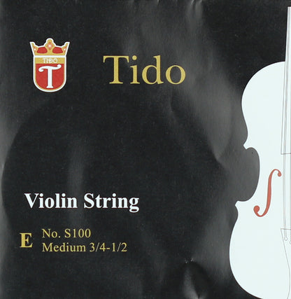 3/4 -1/2 size Tido brand violin string set wound with metal core