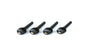 Set of 4 ebony violin tuning pegs with brass diamond capping 1/2 size