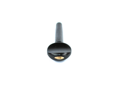 Set of 4 ebony violin tuning pegs with brass diamond capping 1/8 size