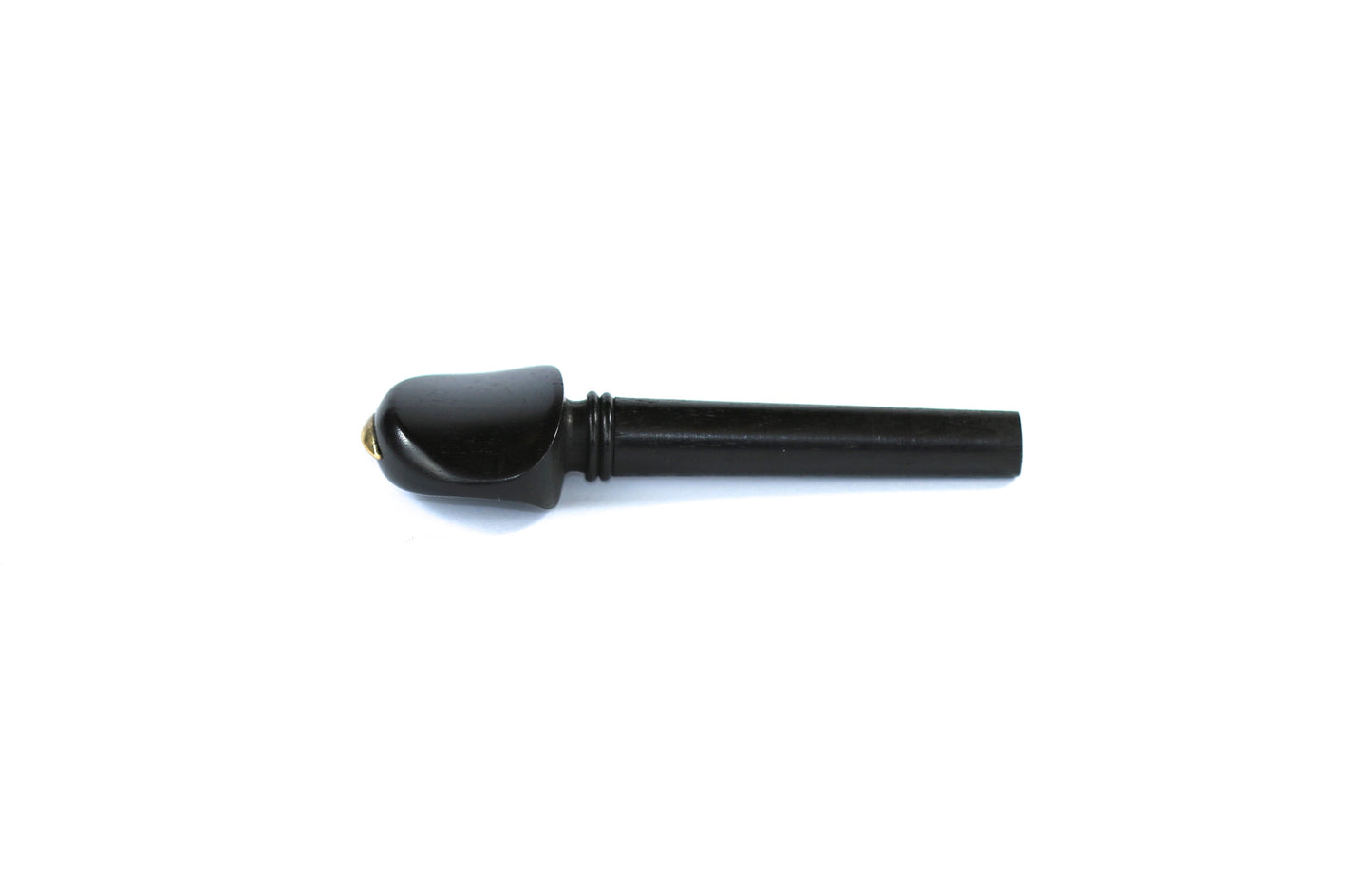 Set of 4 ebony violin tuning pegs with brass diamond capping 3/4 size