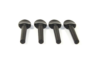 1/8 size set of 4 ebony violin tuning pegs mother of pearl inlay