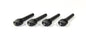 1/16 size set of 4 ebony violin tuning pegs mother of pearl inlay