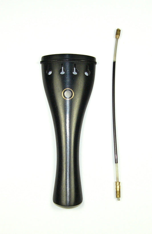 1/4 size ebony violin tailpiece Parisian eye, free nylon tie