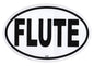AIM Gifts Oval Bumper Sticker FLUTE