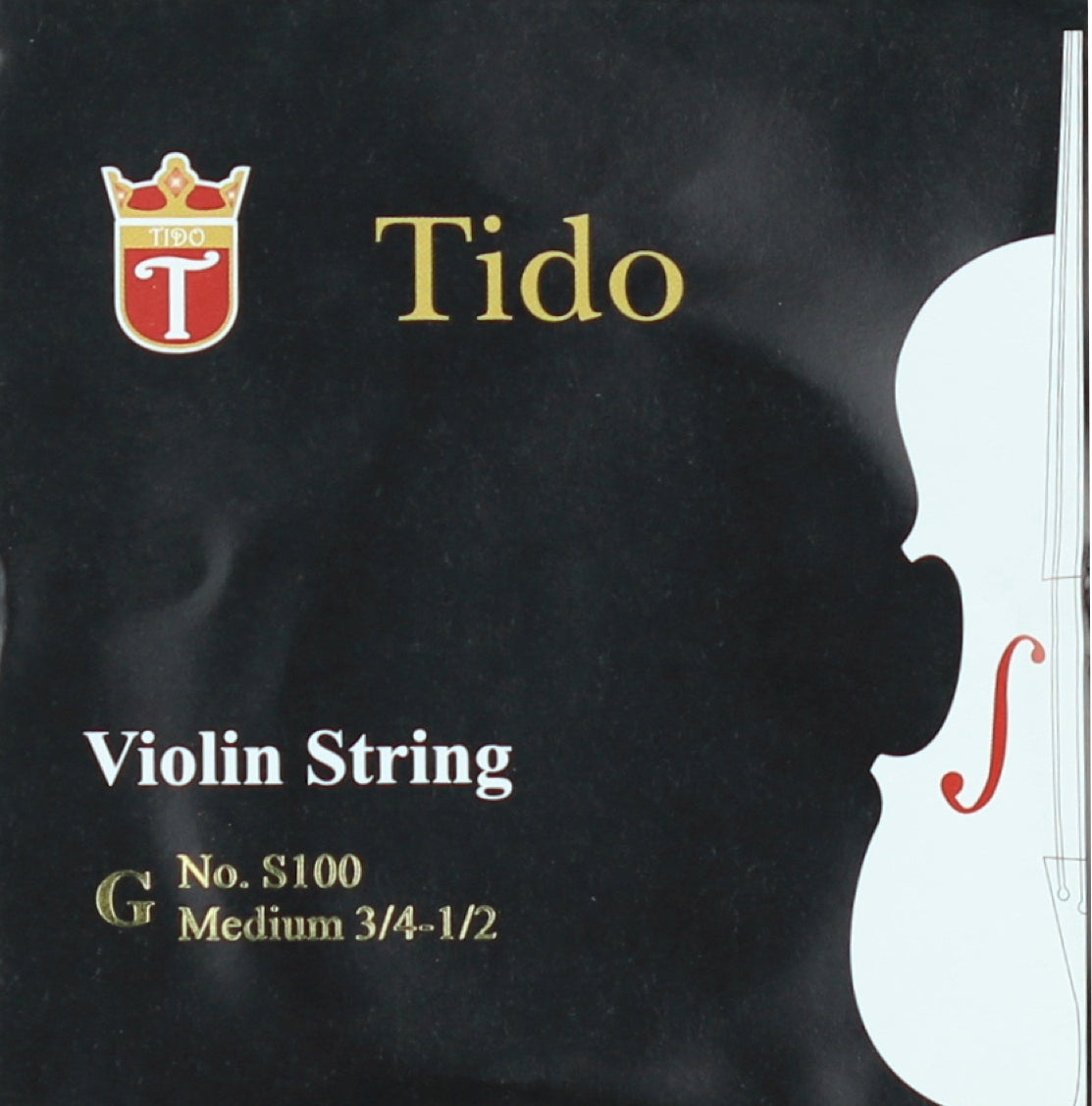 3/4 -1/2 size Tido brand violin string set wound with metal core