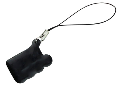 Mobile phone hand bag rubber charm green semiquaver music notes
