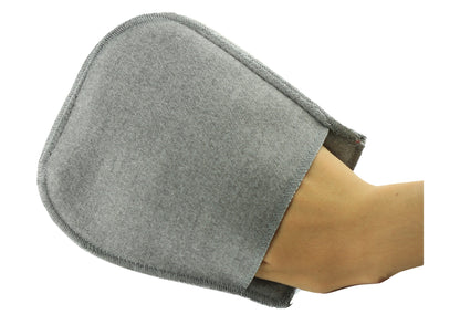 Super soft grey cotton piano cleaning/polishing mitten cloth