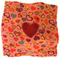 Rockin Rosin for violin viola cello heart shaped patterned cloth