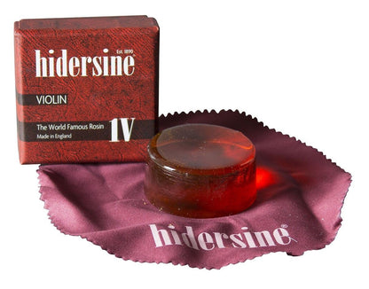 Hidersine 1V (light) violin rosin round cake in cloth made in England