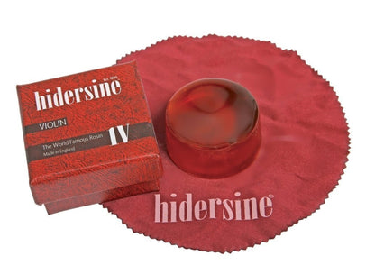 Hidersine 1V (light) violin rosin round cake in cloth made in England