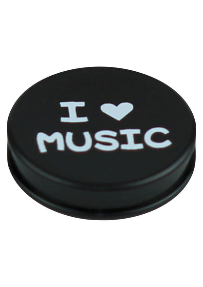 Music themed black round fridge whiteboard magnets 6 pack