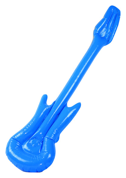 Inflatable novelty musical 40” blue coloured rock electric guitar