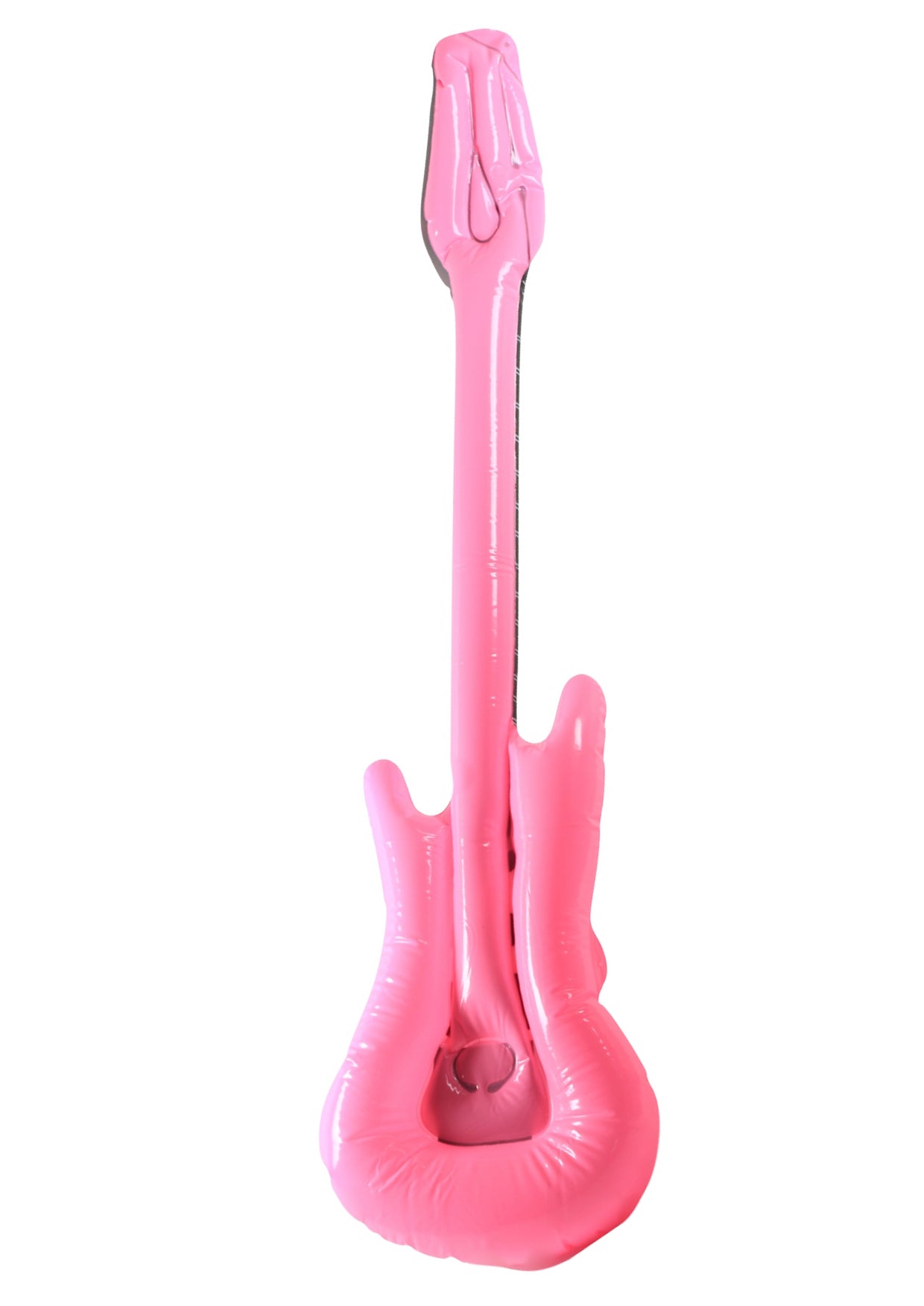 Inflatable novelty musical 40” pink coloured rock electric guitar