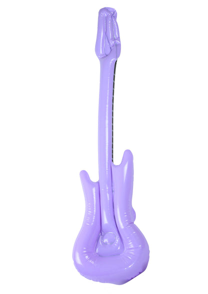 Inflatable novelty musical 40” purple coloured rock electric guitar