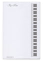 “Key Notes” Piano keyboard music themed notepad notebook 50pgs 21.5cm X 14cm