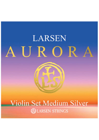 Larsen Aurora violin string set 4/4 MEDIUM SILVER D Made in Denmark