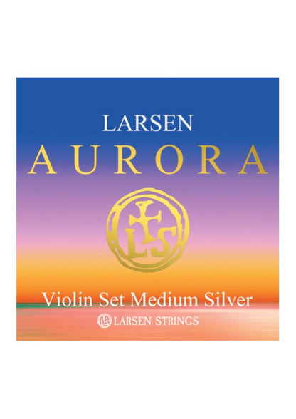 Larsen Aurora violin string set 4/4 MEDIUM SILVER D Made in Denmark