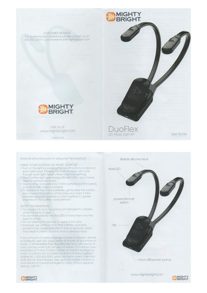 Mighty Bright DuoFlex dual head LED music stand/lecturn/podium light kit