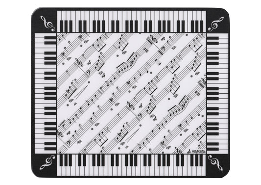 Music notes piano design music computer mouse pad thick rubber base