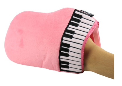 Super soft pink velour fluffy piano cleaning polishing mitten glove