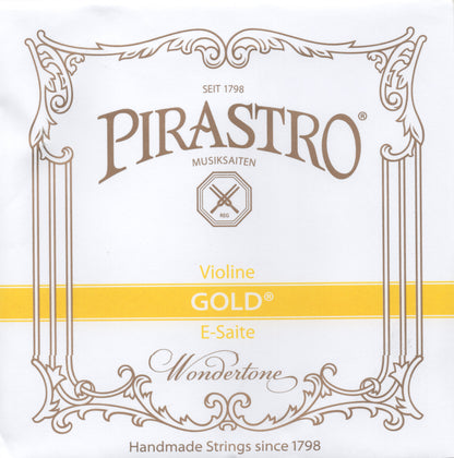 Pirastro Wondertone GOLD Violin steel E String 4/4 size BALL end medium gauge