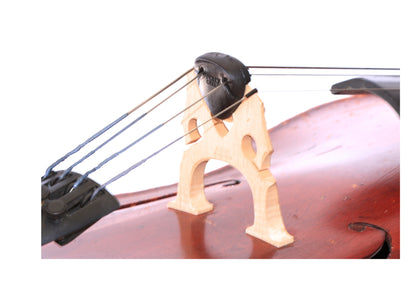 Black soft rubber Polly Mute for 3/4 - 4/4 cello warm sound