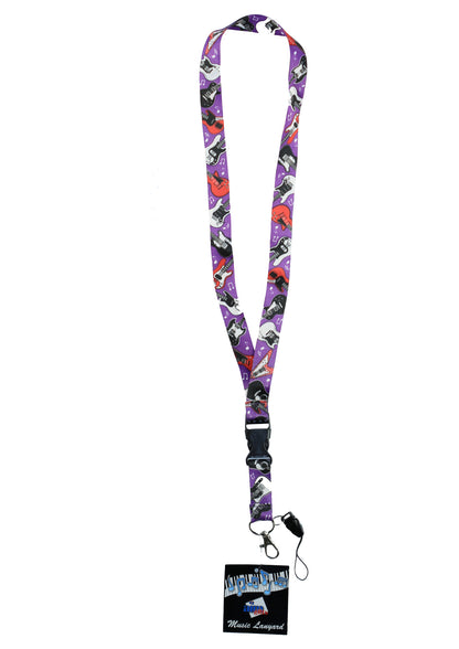 AIM Gifts brand Purple Guitars Lanyard