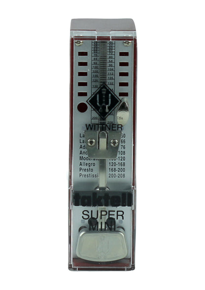 Red Wittner Taktell Super Mini pendulum metronome accurate & portable